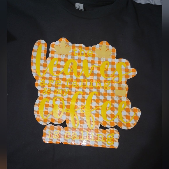 The leaves are falling and the coffee is calling tshitt - Picture 1 of 1